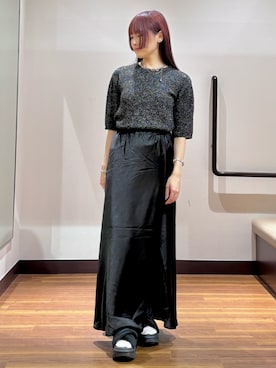 「アイテム（スカート）」を使った、とももももさん（レディース・157cm）の秋コーディネート