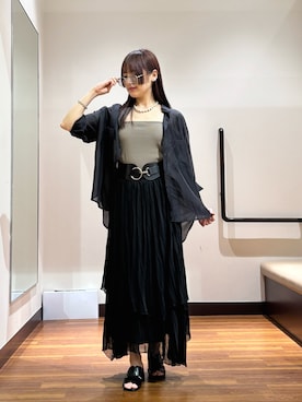 「RODE SKO（ロデスコ）のアイテム」を使った、tomomomo27さん（レディース・157cm）の夏コーディネート