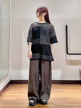 「SMELLY（スメリー）のアイテム（メガネ）」を使った、とももももさん（レディース・157cm）の秋コーディネート