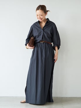 「NICOLAS LAINAS（ニコラスライナス）の【NICOLAS LAINAS/ニコラスライナス】 TONGS SANDAL（サンダル、ブラウン系）」を使った、MIOさん（レディース・149cm）の春コーディネート