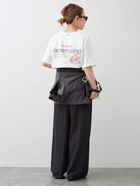 「AMERICANA（アメリカーナ）の【AMERICANA/アメリカーナ】 BLOUSON（その他アウター、グレー系）」を使った、MIOさん（レディース・149cm）の夏コーディネート