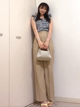 「FURLA（フルラ）のアイテム」を使った、miuさん（レディース・156cm）の春コーディネート