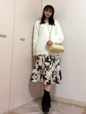 「ZARA（ザラ）のアイテム（バッグ、イエロー系）」を使った、miuさん（レディース・156cm）の春コーディネート