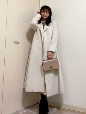 「camelia（カメリア）のアイテム（バッグ、ベージュ系）」を使った、miuさん（レディース・156cm）の春コーディネート