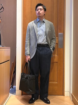 「SHIPS（シップス）のアイテム（ジャケット/アウター）」を使った、花田さん（メンズ・168cm）の春コーディネート