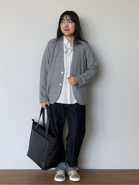 「TAKEO KIKUCHI（タケオキクチ）のアイテム（パンツ）」を使った、3o0eさん（メンズ・170cm）の春コーディネート