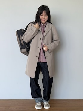 「TAKEO KIKUCHI（タケオキクチ）のアイテム（パンツ）」を使った、3o0eさん（メンズ・170cm）の春コーディネート