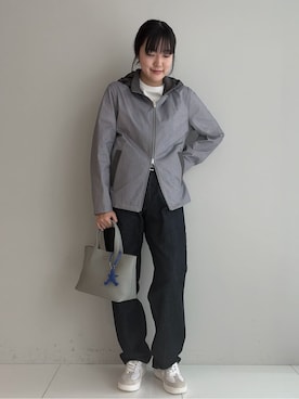 「TAKEO KIKUCHI（タケオキクチ）のアイテム（パンツ）」を使った、3o0eさん（レディース・169cm）の春コーディネート