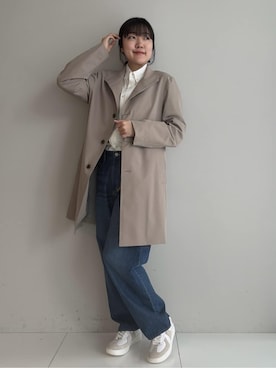 「TAKEO KIKUCHI（タケオキクチ）のアイテム（パンツ）」を使った、3o0eさん（レディース・169cm）の春コーディネート