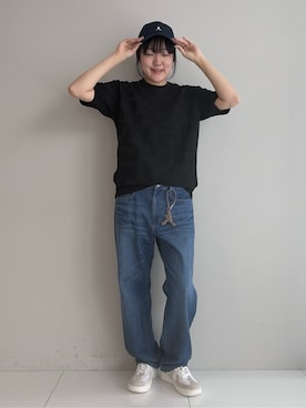 「TAKEO KIKUCHI（タケオキクチ）のアイテム（パンツ）」を使った、3o0eさん（レディース・169cm）の春コーディネート