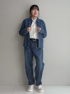 「TAKEO KIKUCHI（タケオキクチ）のアイテム（パンツ）」を使った、3o0eさん（レディース・169cm）の春コーディネート