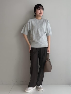 「TAKEO KIKUCHI（タケオキクチ）のアイテム（パンツ）」を使った、3o0eさん（レディース・169cm）の春コーディネート