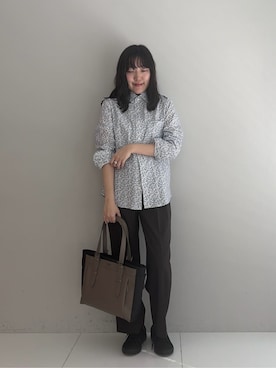 「TAKEO KIKUCHI（タケオキクチ）のアイテム（パンツ）」を使った、3o0eさん（レディース・169cm）の春コーディネート