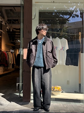 「Toironier（トワロニエ）のアイテム」を使った、宮木 佑さん（メンズ・170cm）の春コーディネート