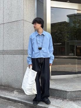 「ANCELLM（アンセルム）のアイテム」を使った、宮木 佑さん（メンズ・170cm）の夏コーディネート