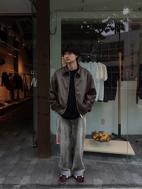 「Toironier（トワロニエ）のアイテム」を使った、宮木 佑さん（メンズ・170cm）の春コーディネート