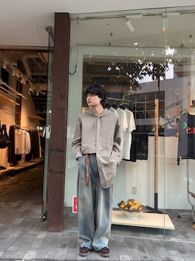 「ANCELLM（アンセルム）のアイテム」を使った、宮木 佑さん（メンズ・170cm）の春コーディネート
