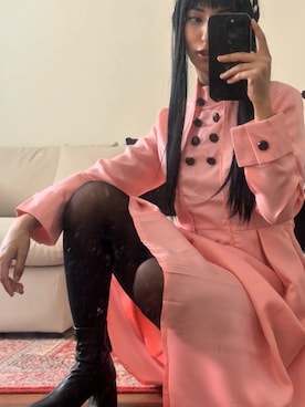 「666（シックスシックスシックス）のアイテム（ドレス、ピンク系）」を使った、medusasnake333さん（レディース・160cm）の春コーディネート