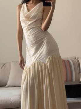 「666（シックスシックスシックス）のアイテム（ドレス、ベージュ系）」を使った、medusasnake333さん（レディース・160cm）の春コーディネート