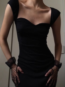 「666（シックスシックスシックス）のアイテム（ドレス、ブラック系）」を使った、medusasnake333さん（レディース・160cm）の春コーディネート