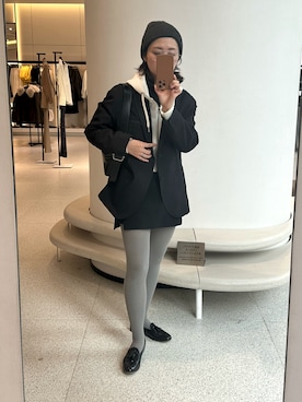 「Tabio（タビオ）のアイテム」を使った、shannonさん（レディース・160cm）の冬コーディネート