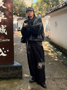 「アイテム（スタジャン）」を使った、amonwearさん（メンズ・172cm）の秋コーディネート