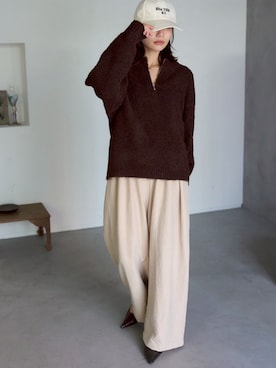 「TRIANGLE PALETTE（トライアングルパレット）のアイテム」を使った、TRIANGLE PALETTEさん（レディース・162cm）の冬コーディネート