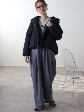 「TRIANGLE PALETTE（トライアングルパレット）のアイテム」を使った、TRIANGLE PALETTEさん（レディース・166cm）の冬コーディネート