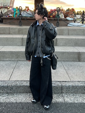 「アイテム（スニーカー）」を使った、k0ta1101さん（メンズ・164cm・20代）の冬コーディネート