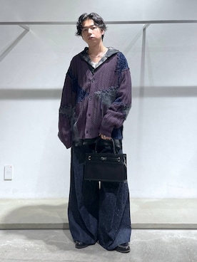 「HARE（ハレ）のシルバーチェックシャツパーカー(HARE)（シャツ/ブラウス、ブラック系）」を使った、k0ta1101さん（メンズ・164cm）の秋コーディネート