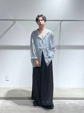 「HARE（ハレ）のビルディングソールサンダル(HARE)（サンダル、ブラック系）」を使った、k0ta1101さん（メンズ・164cm）の夏コーディネート
