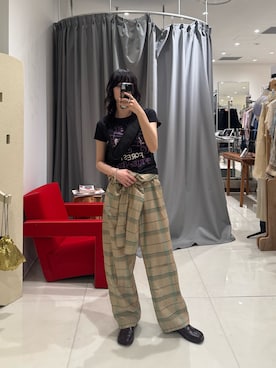 「soduk（スドーク）の【soduk】26SS新作 good jumpsuit / グッドジャンプスーツ（つなぎ/オールインワン、ベージュ系）」を使った、HIGASH STAFFさん（レディース・163cm）の夏コーディネート