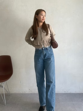 「gemeil（ジェムイル）のアイテム（バッグ）」を使った、risakogemさん（レディース・167cm）の夏コーディネート