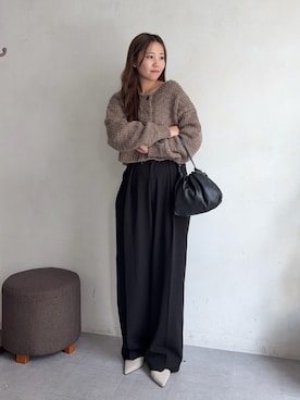 「gemeil（ジェムイル）のアイテム（バッグ）」を使った、risakogemさん（レディース・167cm）の秋コーディネート