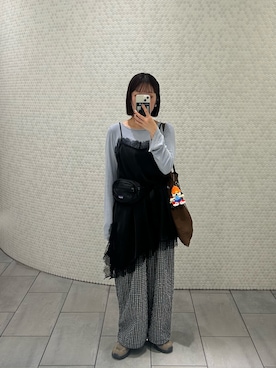 「patagonia（パタゴニア）のアイテム（ボディバッグ/ウエストポーチ）」を使った、miiさん（レディース・152cm）の夏コーディネート