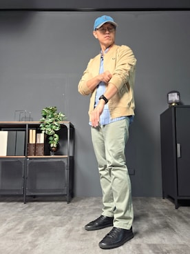 「アイテム（ジャケット/アウター）」を使った、Benjamin Hsuさん（メンズ・170cm）の夏コーディネート