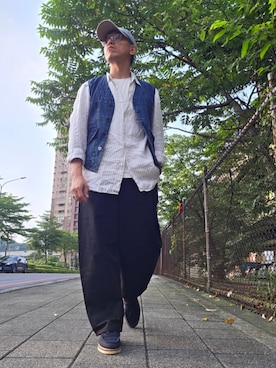 「アイテム（フォーマルスーツ/小物）」を使った、Benjamin Hsuさん（メンズ・170cm）の夏コーディネート