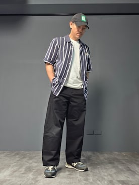 「FRED PERRY（フレッドペリー）のアイテム」を使った、Benjamin Hsuさん（メンズ・170cm）の夏コーディネート