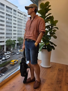 「REGAL（リーガル）のアイテム」を使った、Benjamin Hsuさん（メンズ・170cm）の夏コーディネート