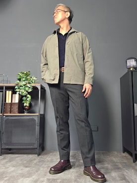 「アイテム（ジャケット/アウター）」を使った、Benjamin Hsuさん（メンズ・170cm）の夏コーディネート
