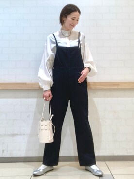 「AMERICAN HOLIC」｜「アイテム（サロペット/オーバーオール）」を使った、eveさん（レディース・165cm）の春コーディネート