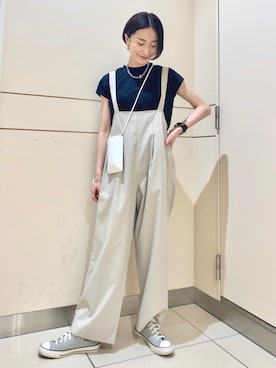 「AMERICAN HOLIC」｜「アイテム（サロペット/オーバーオール）」を使った、eveさん（レディース・165cm）の春コーディネート