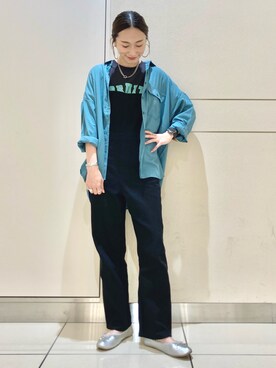 「AMERICAN HOLIC」｜「アイテム（サロペット/オーバーオール）」を使った、eveさん（レディース・165cm）の秋コーディネート