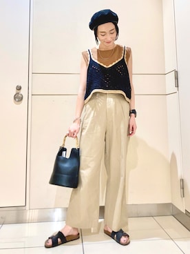 「セットアイテム」｜「アイテム（アンサンブル）」を使った、eveさん（レディース・165cm）の夏コーディネート
