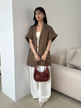 「Ada.（エイダ）のアイテム（パンツ）」を使った、Rioさん（レディース・158cm）の夏コーディネート
