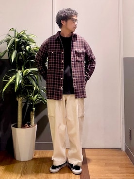 「BACK NUMBER（バックナンバー）の【THE WORLD CARGO】M－47 カーゴパンツ／フランス軍モデル（その他パンツ、ホワイト系）」を使った、nobata00さん（メンズ）の秋コーディネート