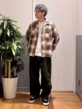 「BACK NUMBER（バックナンバー）の【THE WORLD CARGO】M－65 カーゴパンツ／アメリカ軍モデル（その他パンツ、グリーン系）」を使った、nobata00さん（メンズ）の秋コーディネート