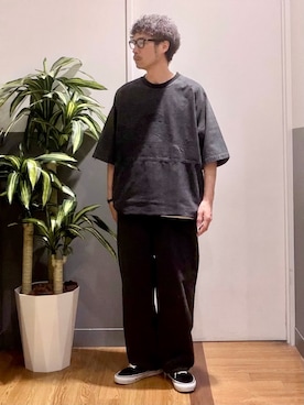 「Levi's（リーバイス）のLevi's(リーバイス)５７８バギー（デニムパンツ、ブラック系）」を使った、nobata00さん（メンズ）の夏コーディネート
