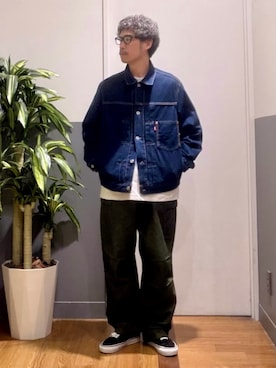 「Levi's（リーバイス）のアイテム（ジャケット/アウター）」を使った、nobata00さん（メンズ・172cm）の秋コーディネート