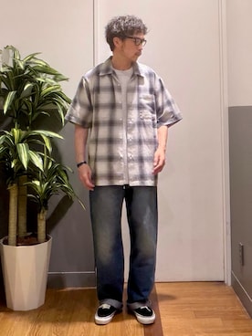 「Levi's（リーバイス）のLevi's(リーバイス)【メンズ】「501」ルーズ（デニムパンツ、ブルー系）」を使った、nobata00さん（メンズ）の夏コーディネート